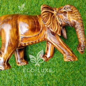 Hand-Carved Wooden Elephant