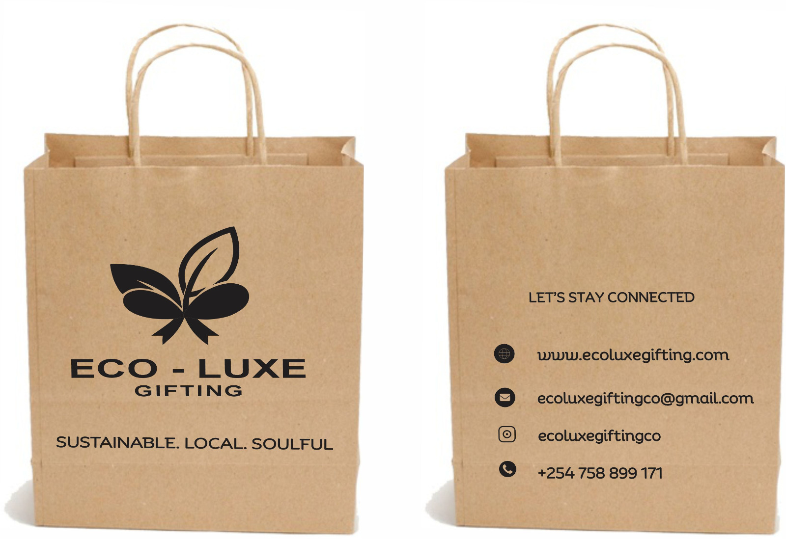 Eco Luxe Branded Paper Gift Bag - Image 2